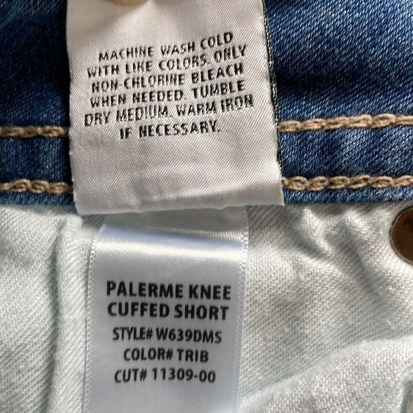 Sz25 Hudson Palerme Knee Cuffed Denim Shorts in Tribute wash VGUC - Picture 9 of 11